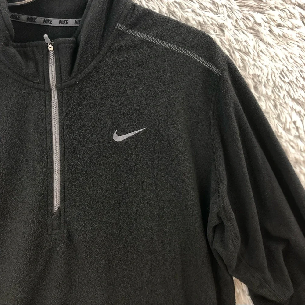 Nike Pullover Mens XL Therma Fit Quarter Zip Pockets Logo Fleece